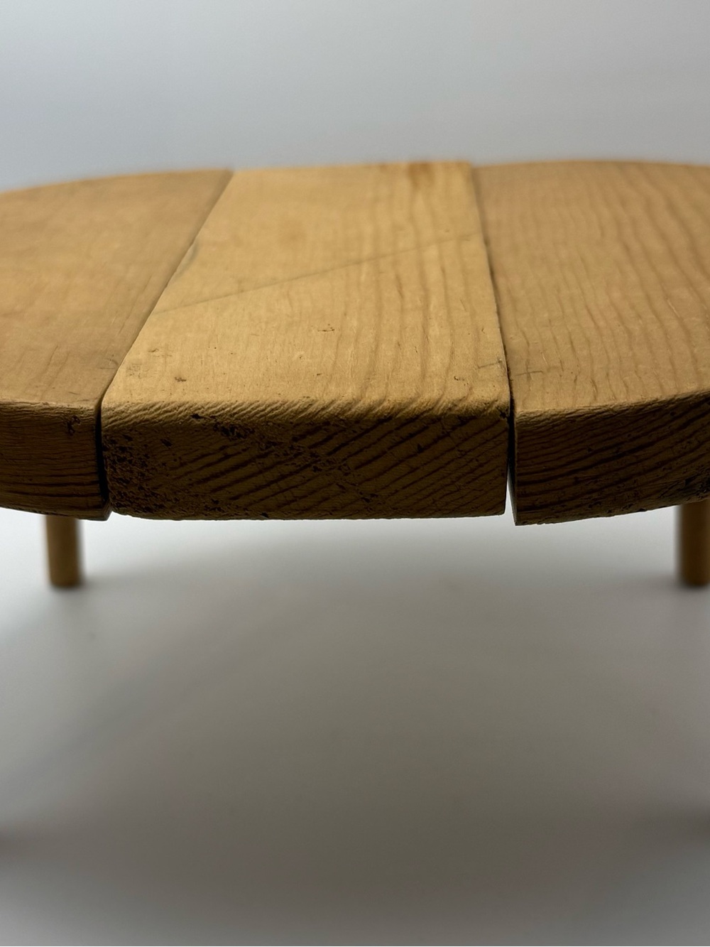 1:12 Dollhouse Miniature Vintage 1950's Wooden Oval Table 4-Leg, Brown/8in x
3in